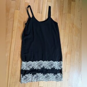 Bobeau Black Satin Dress